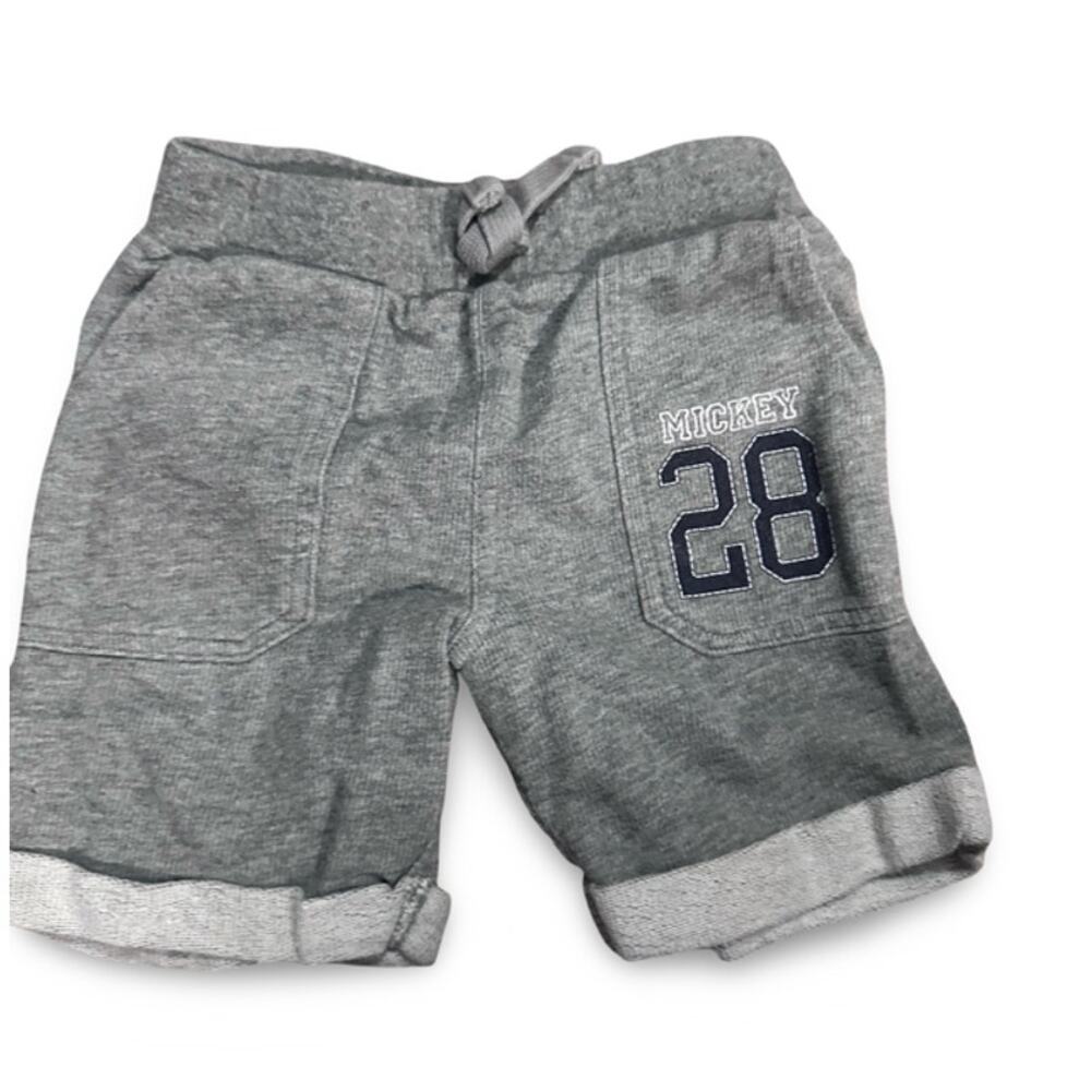 Disney Mickey Mouse Shorts 3T Gray Toddler Boys Drawstring  Shorts
